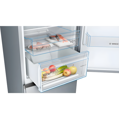Bosch KGN392LEBG - Stainless Steel Fridge Freezer - 368L 70/30 Split - E Energy
