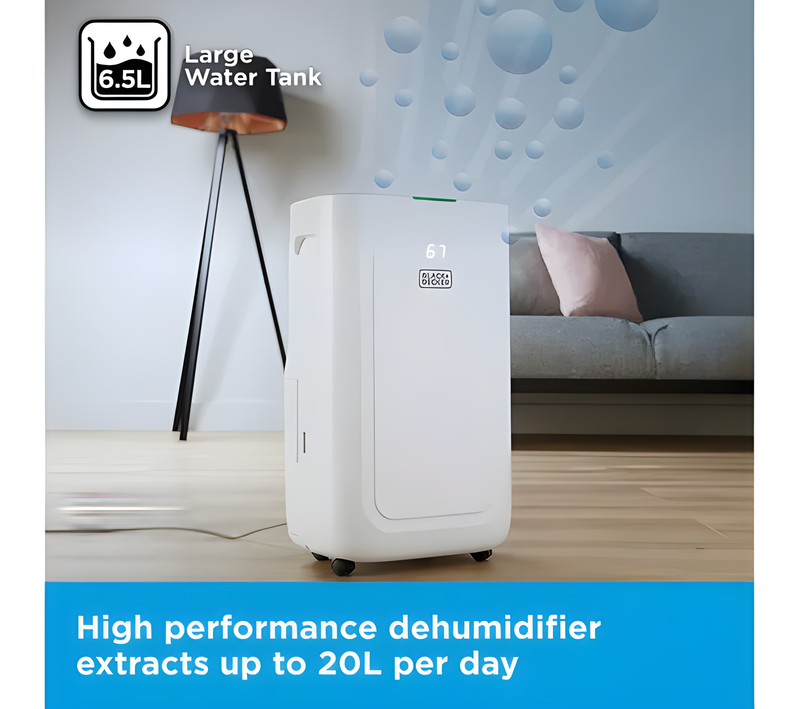 BLACK + DECKER BXEH60014GB - White Air Conditioning Unit - 6.5 litres capacity