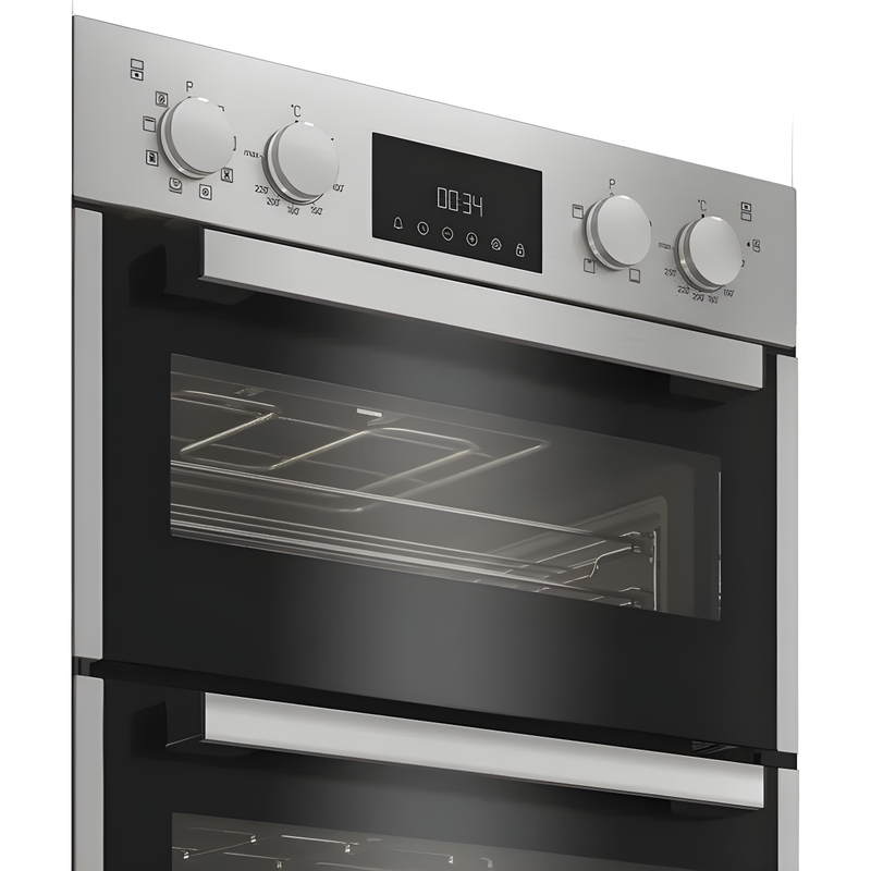 Hotpoint DIH 82D1 IX - Stainless Steel Built-In Double Oven - 71L + 38L - A Energy