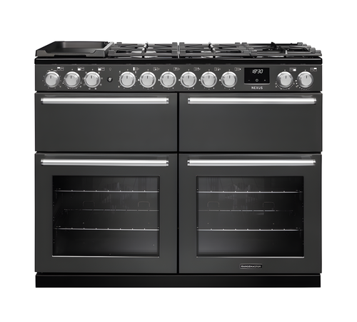Rangemaster Nexus 110 NEXB110DFPSLT/CM1 - Slate Dual Fuel Range Cooker - 110cm 7 Zone - A Energy