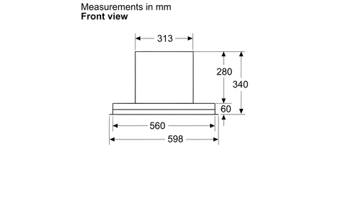 Bosch DBB63BC60B/01 - Matt Black Integrated Design Hood - 60cm Width - D Energy Rating