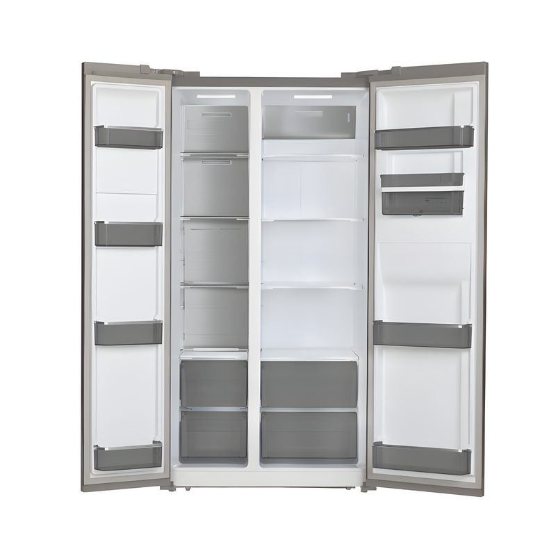 Tesla T582SBSB - Black American Fridge Freezer - 582L - E Energy Rating