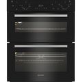 Indesit DUI 10D B - Black Built Under Double Oven - 48L + 36L - A++ Energy