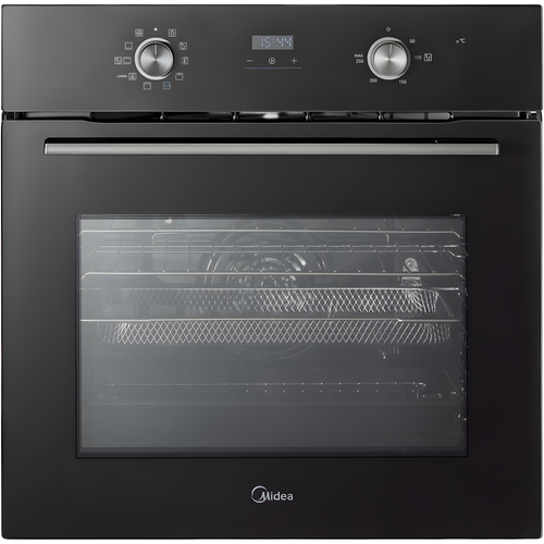 Midea MBO65M90D2-BK - Black Built-in Single Oven - 70 Litres - A+ Energy