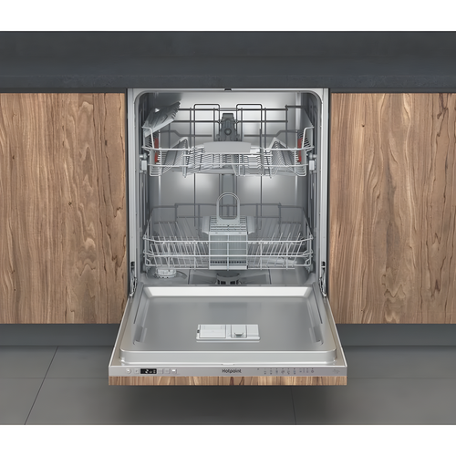 Hotpoint HP2IFC14BN6UK - Black Integrated Dishwasher - 14 Place Settings - C Energy