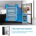 Midea MDRB379FGD30 - Black Fridge Freezer - 273L 60/40 Total No Frost - D Rated