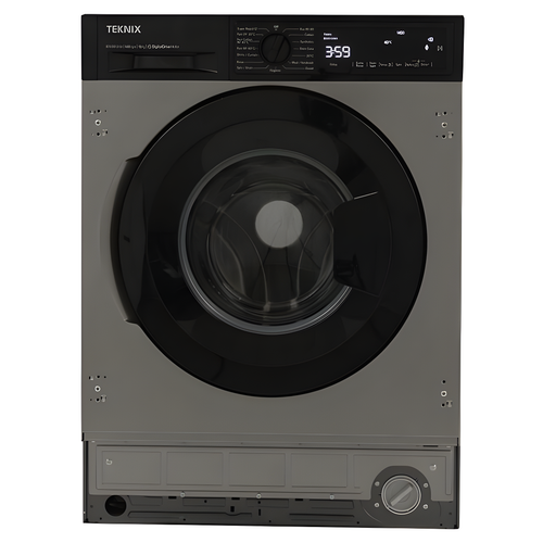 Teknix BITK2W1014X - Stainless Steel Washing Machine - 1400 RPM - 10KG Capacity
