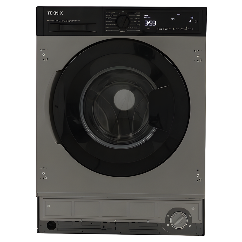 Teknix BITK2W1014X - Stainless Steel Washing Machine - 1400 RPM - 10KG Capacity