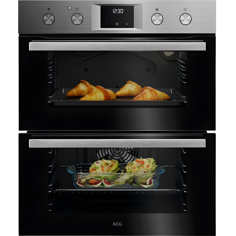 AEG OU5NU20M - Stainless Steel Built-Under Electric Double Oven - A Energy