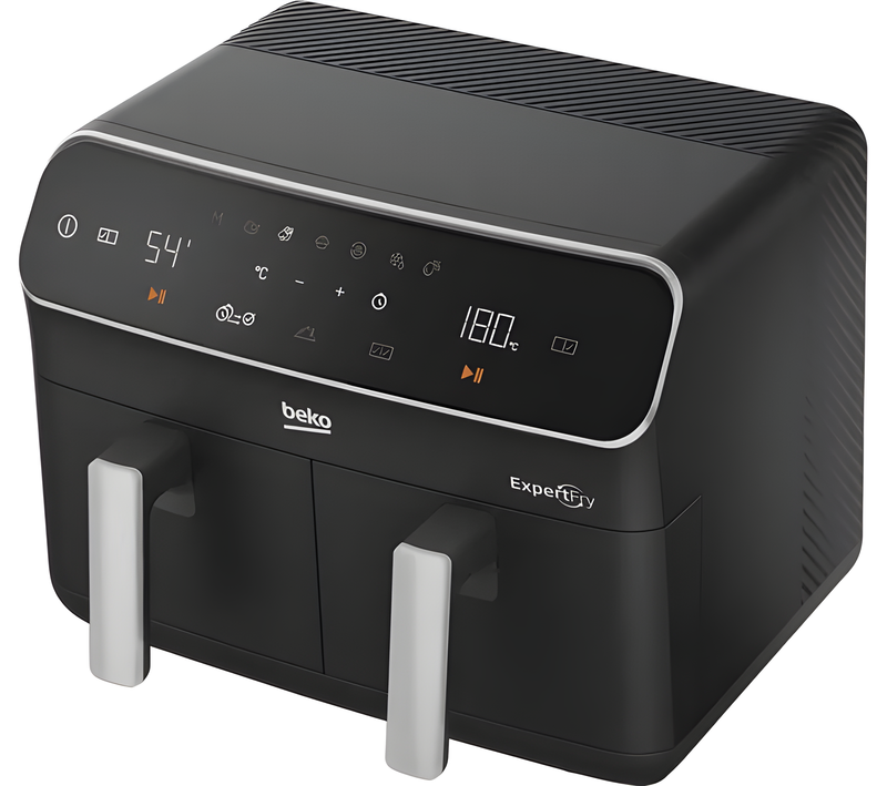 BEKO FRL5387B - Black 8.5L Dual Zone Air Fryer - Smart Finish & Match Cook