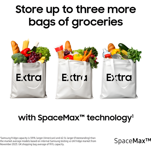 Samsung RS70F66KCFEU - Black American Fridge Freezer - 634L Capacity - C Energy Rating