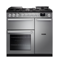 Rangemaster Nexus 90 NEX90DFSTST/CM1 - Stainless Steel Dual Fuel Range Cooker - 5 Burner Gas Hob - A Energy