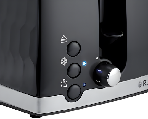 Russell Hobbs 26071 - Black 4 Slice Toaster - Extra Wide Slots - 1500W Power