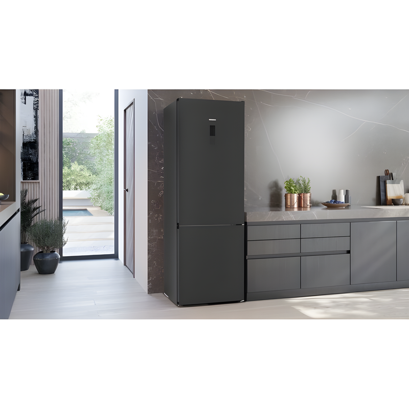 Siemens KG49NXXCF - Black Stainless Steel 70/30 Fridge Freezer - No Frost - 440L Capacity - C Energy Rating