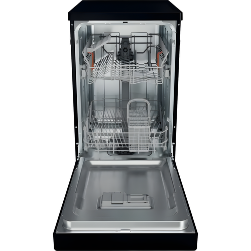 Hotpoint HP2FD10CS90BUK - Black Freestanding Slimline Dishwasher - 10 Place Settings - D Energy