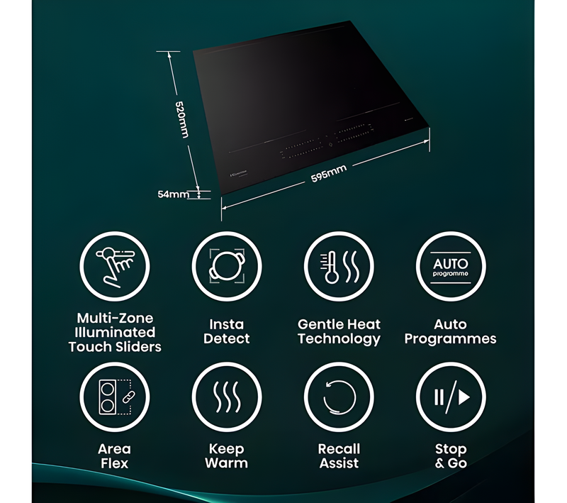 Hisense Hi6 HI6442BSCWF - Black Electric Induction Hob - 4 Cooking Zones
