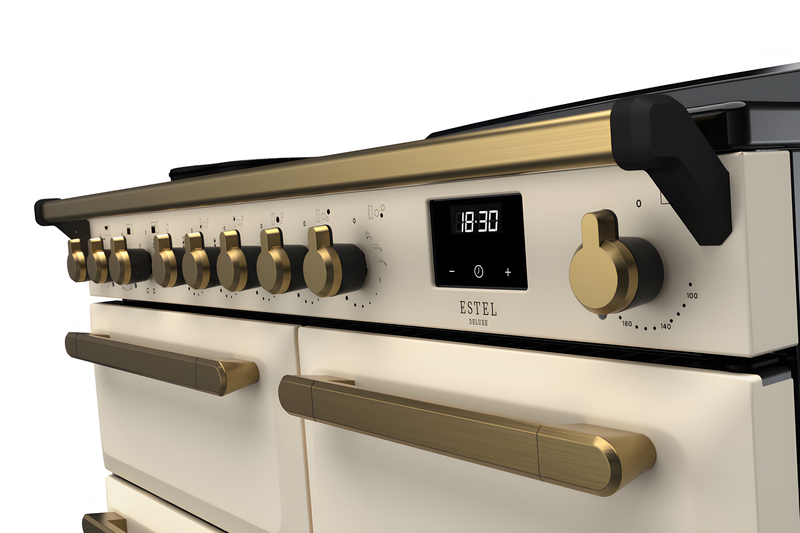Rangemaster ESDL100EIPPCR/AB1 Estel Deluxe 100cm Induction Pale Cream/Antique Brass