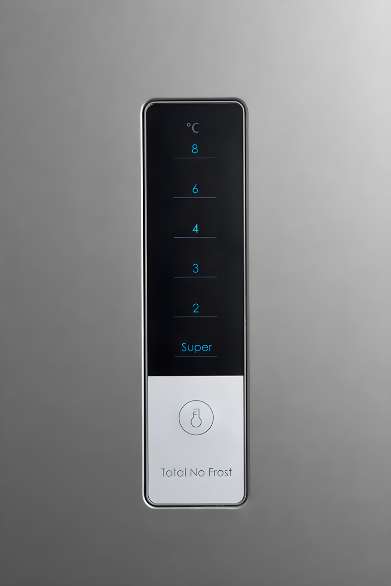 Midea  MDRB424FGD02O - Silver Freestanding 70/30 Frost Free Fridge Freezer - D energy