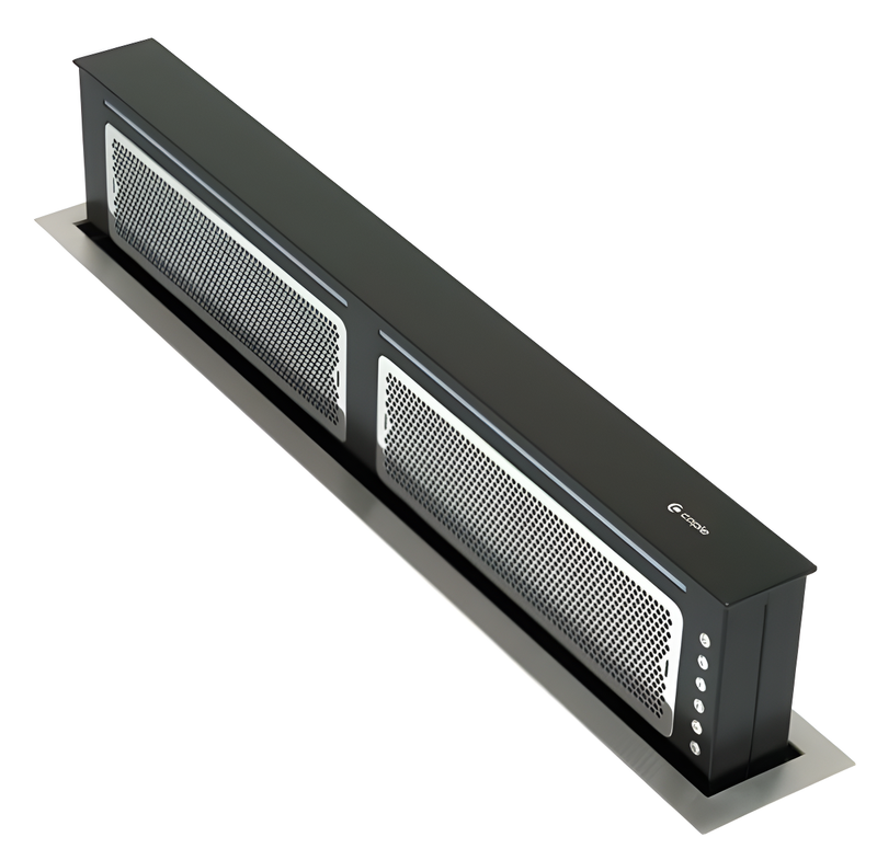 Caple PLASDD901BK - Black Glass & Stainless Steel Extractor - 600 m³/h - B energy