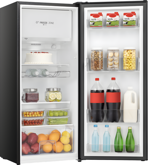 Hisense RR220D4BBE - Black Fridge - 165L Capacity - E Energy Rating