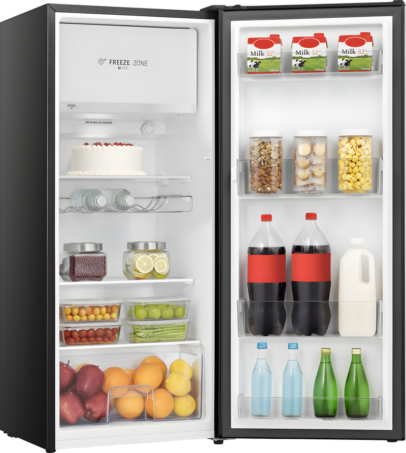 Hisense RR220D4BBE - Black Fridge - 165L Capacity - E Energy Rating