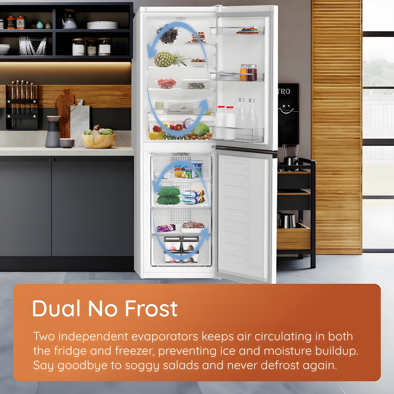 Hotpoint HPK 26403W XP5UK - Stainless Steel Fridge Freezer - 355L 70/30 No Frost - D Rated