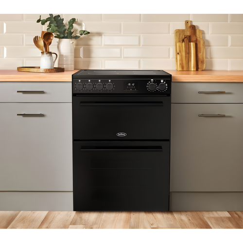 Belling BEL FSA VISION 60Ei 444412058 - Black Induction Electric Cooker - Double Oven - A Rated