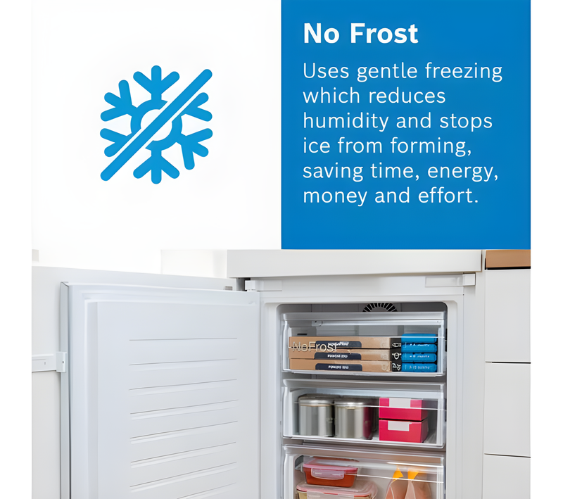 Bosch KIN85NSE0G - Integrated Frost Free Fridge Freezer - E energy
