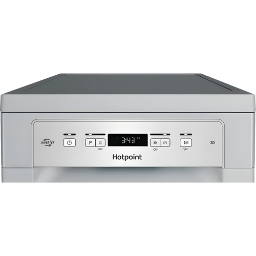 Hotpoint HP3FC10BS7A0SUK - Silver Freestanding Slimline Dishwasher - 10 Place Settings - C Energy