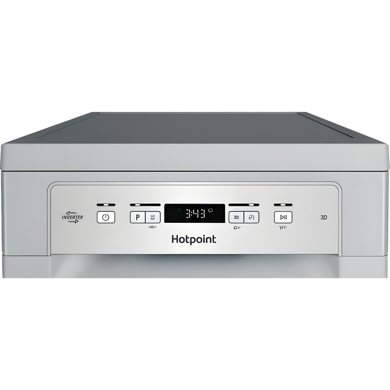 Hotpoint HP3FC10BS7A0SUK - Silver Freestanding Slimline Dishwasher - 10 Place Settings - C Energy