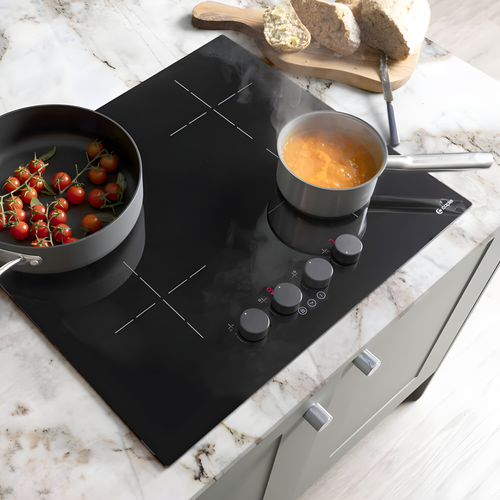 Caple C8400i - Black 59cm Induction Hob - 4 Zones - Dial Control