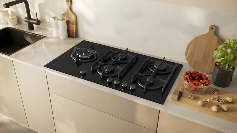 Neff T29RHS4S0 - Black 92cm Gas Hob - 5 Burners