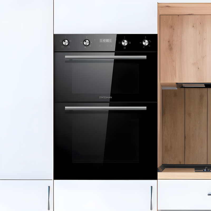 Statesman BDM373BL - Black Built in Electric Double Oven - B energy