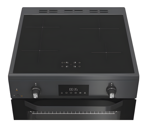 Hotpoint HDE6IDC2SA - Anthracite Electric Cooker - 75L + 38L Dual Cavity - A Rated