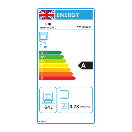 New World NWTOP63DCX - Stainless steel Cooker - A energy