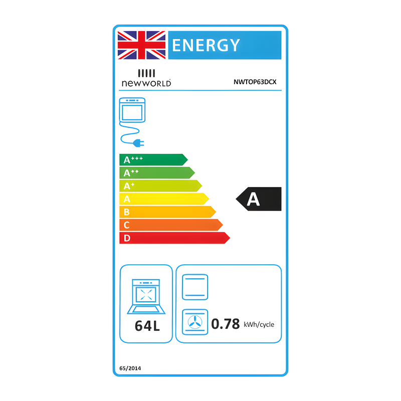 New World NWTOP63DCX - Stainless steel Cooker - A energy