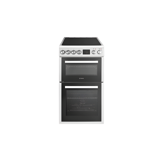 Teknix TKED54W - White Ceramic Cooker - Double Oven - 50cm - A Rated
