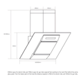 Caple SP612BK - Black Glass Wall Chimney Extractor - 612 m³/h - A Energy Rating
