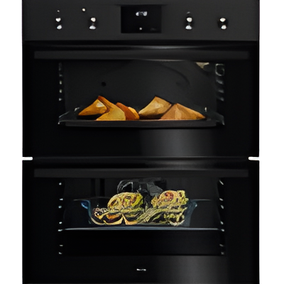 AEG OU5NU20B - Black Built-Under Electric Double Oven - 42/45L - A Energy