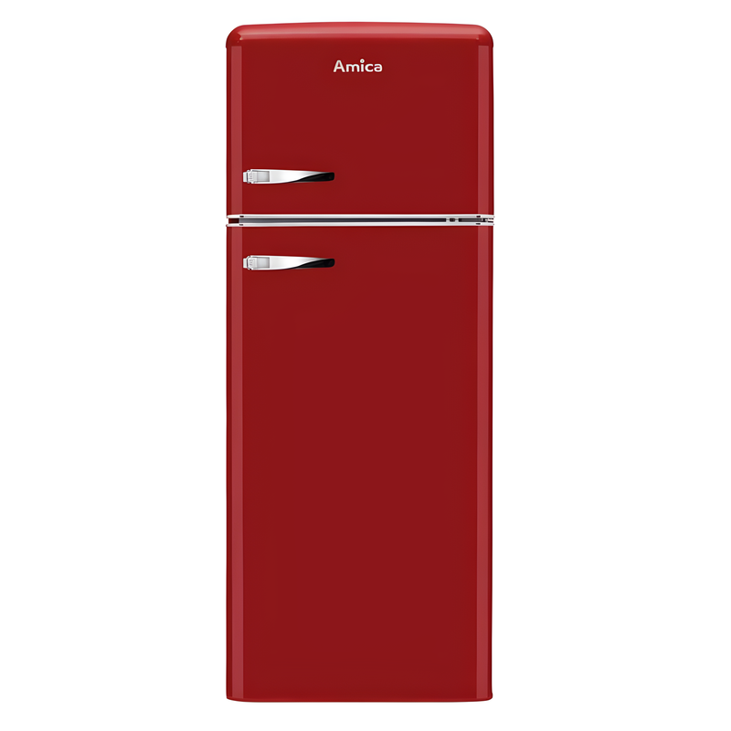 Amica FDR2213R - Red Fridge Freezer - 162L/44L - F Energy