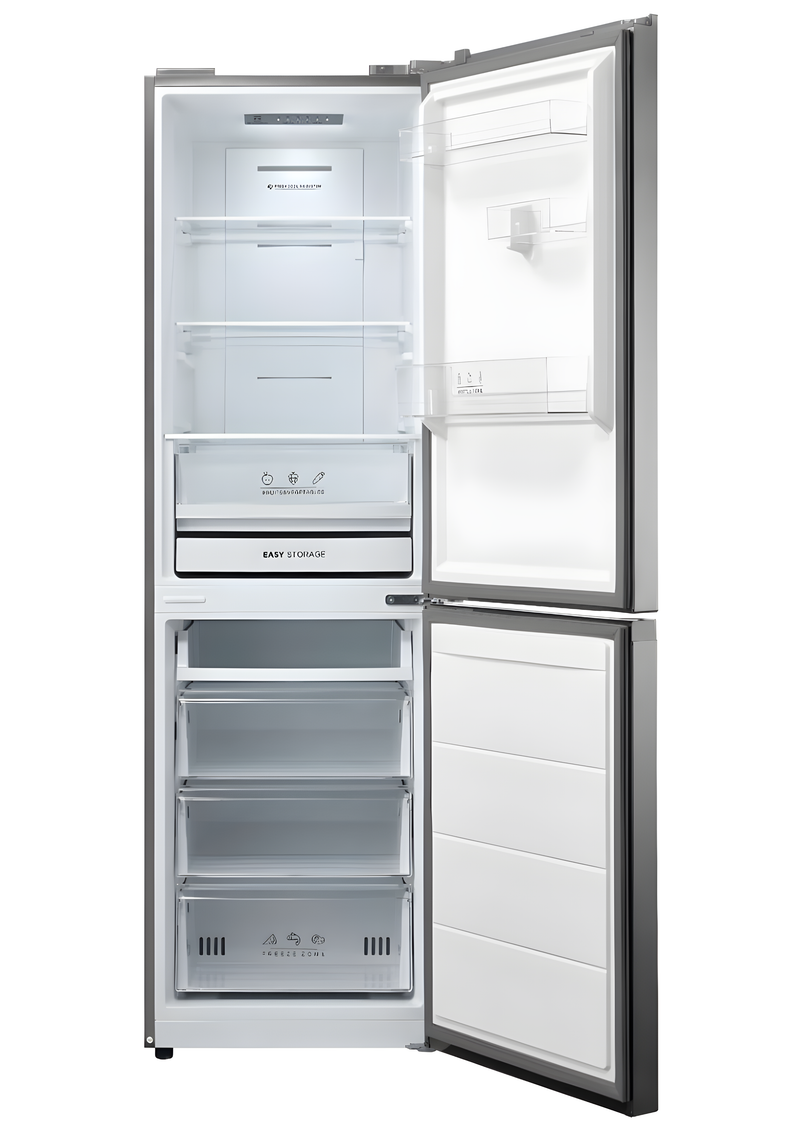 Midea MDRB379FGD02 - Silver Freestanding 50/50 Frost Free Fridge Freezer - D energy