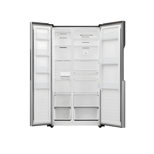 Teknix THSBS1791PX - Silver American Frost Free Fridge Freezer - E energy