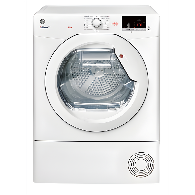Hoover HLE H8A1LE-80 - White 8KG Heat Pump Tumble Dryer - Sensor Dry - B energy
