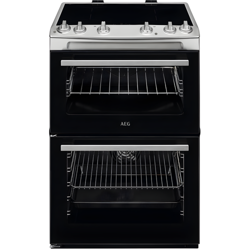 AEG CIX6500ABM - Stainless Steel Induction Electric Double Oven Cooker - 77/39L Capacity - A Energy Rating