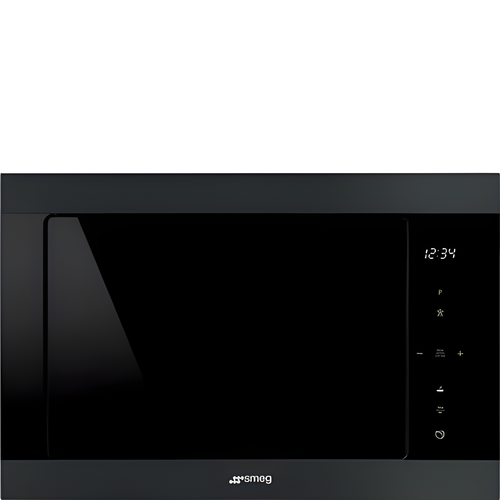 Smeg FMI325N - Matte Black 25L Built-In Microwave with Grill - 900W
