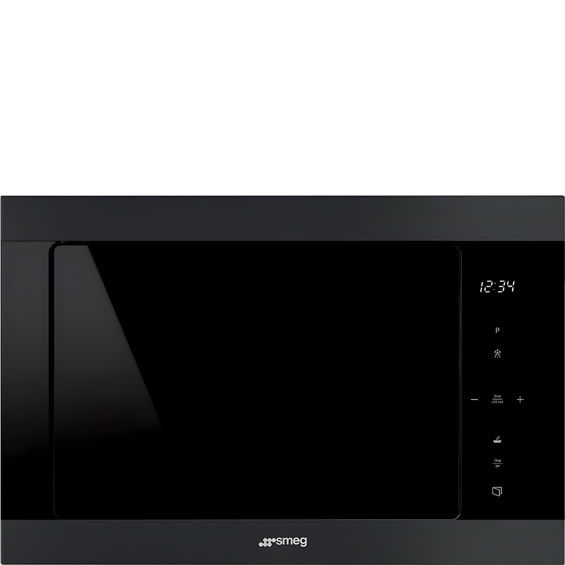 Smeg FMI325N - Matte Black 25L Built-In Microwave with Grill - 900W