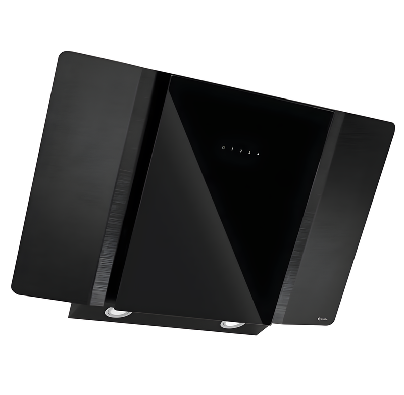 Caple ZEL900 - Black Glass 90cm Chimney Extractor Hood - 612 m³/h - A energy