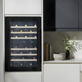 Caple WC6521BG - Black Glass In-Column Dual Zone Wine Cooler - 41 Bottles - G energy