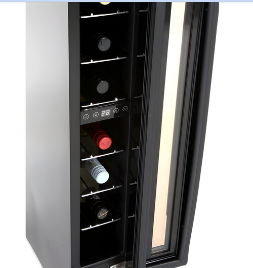 Stoves GDHA 150BLKWC Blk 444443281 - Black 7 Bottle Capacity Wine Cooler - G energy