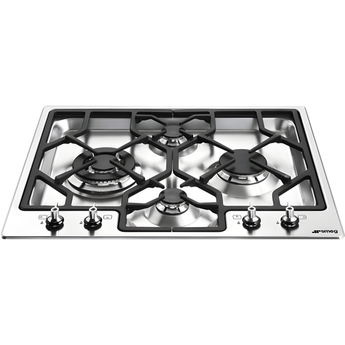 Smeg PGF64-4 - Stainless Steel 4 Burner Gas Hob - 62cm